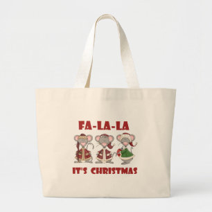 Grand Tote Bag Mice Fa La Christmas T-shirts et cadeaux