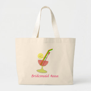 Grand Tote Bag mignon verre de cocktail Fun Bridesmaid Faveurs