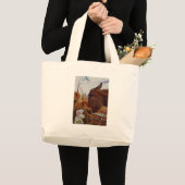 Grand Tote Bag Miniature cheval Brown et lapin de Pâques (Devant (produit))