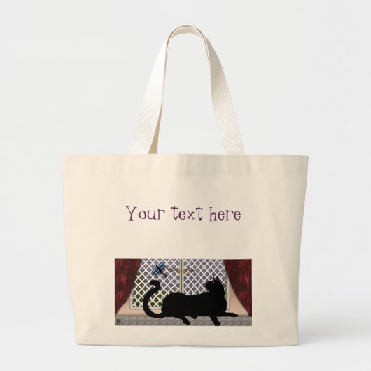 Grand Tote Bag minou de fenêtre (Devant)