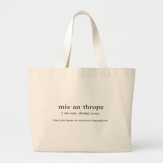 Grand Tote Bag Misanthrope [définition] (Devant)