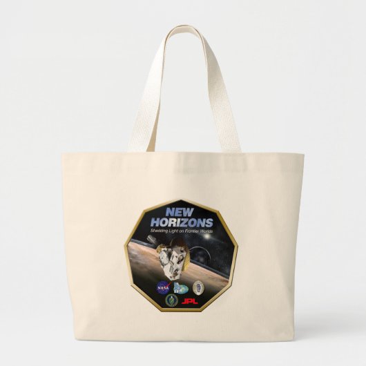 Grand Tote Bag Mission de New Horizons à Pluton ! (Devant)