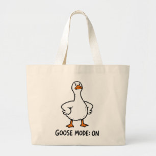 Grand Tote Bag Mode Oie Activé Attitude de drôle d'oie pour femme