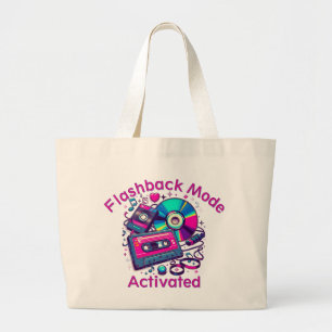Grand Tote Bag Mode Rétrospective : Activé – Amateur de Musique R
