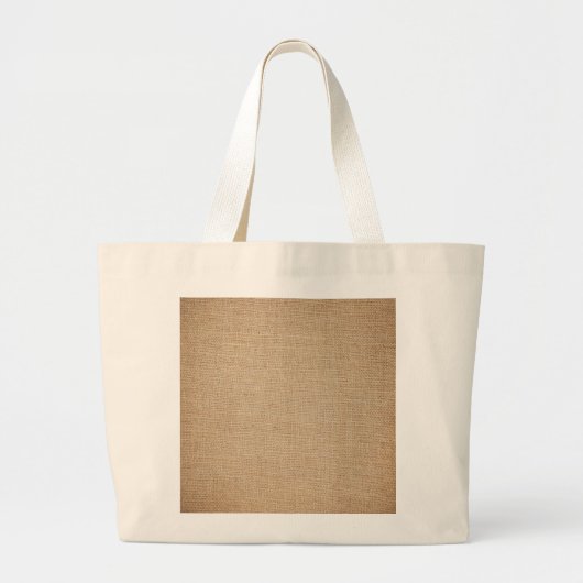 Grand Tote Bag Modèle - arrière - plan de toile de jute (Devant)