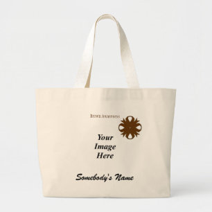 Grand Tote Bag Modèle Brown du ruban de trèfle par Kenneth Yoncic