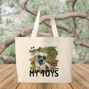 Grand Tote Bag Modèle de photo de rangement de jouets pour chien