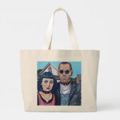 Grand Tote Bag Modern American Gothic  Art- Grant Woods Inspired (Dos)