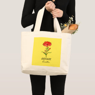 Grand Tote Bag Mois de naissance Janvier
