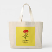 Grand Tote Bag Mois de naissance Janvier (Dos)