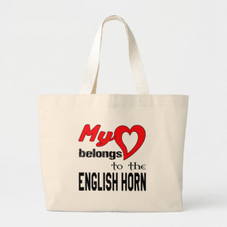 Grand Tote Bag Mon coeur appartient au klaxon anglais