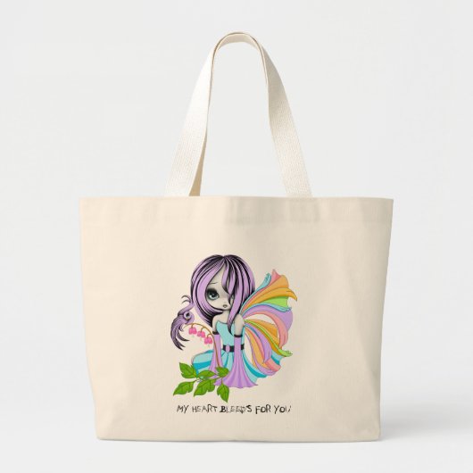 Grand Tote Bag Mon coeur saigne pour vous multi (Devant)