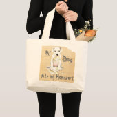 Grand Tote Bag Mon Dogo A Mangé Mes Devoirs (Devant (produit))