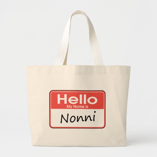 Grand Tote Bag Mon nom est Nonni (Devant)