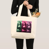 Grand Tote Bag Mona Lisa Rose vert violet (Devant (produit))