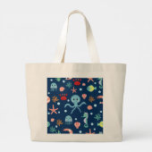 Grand Tote Bag Monde marin (Dos)