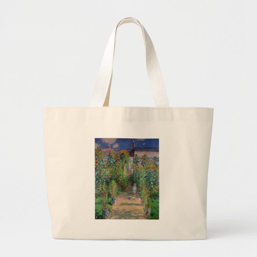 Grand Tote Bag Monet Garden Vetheuil Impressionim Peinture (Devant)