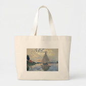 Grand Tote Bag Monet Sailboat Français Impressionnisme Art classi (Devant)