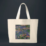 Grand Tote Bag Monet Water Lilies Chef-d'oeuvre Peinture<br><div class="desc">Monet Water Lilies - Ce tableau Monet classique a été peint par Claude Monet en 1916. Il fait partie de sa célèbre collection de nénuphars où il peint dans son jardin à Giverney,  France. Un tableau de chef-d'oeuvre.</div>