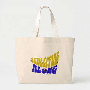 Grand Tote Bag Monogramme de nom personnalisé en vadrouille