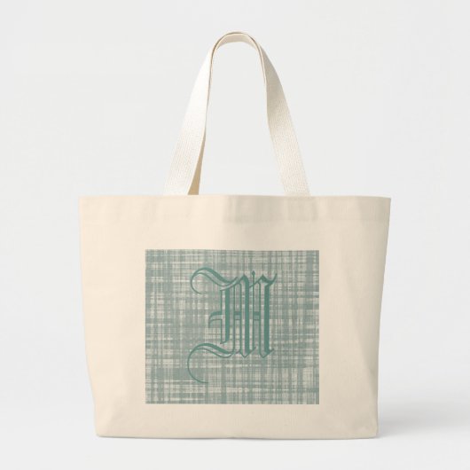 Grand Tote Bag Monogramme et tissage (Devant)