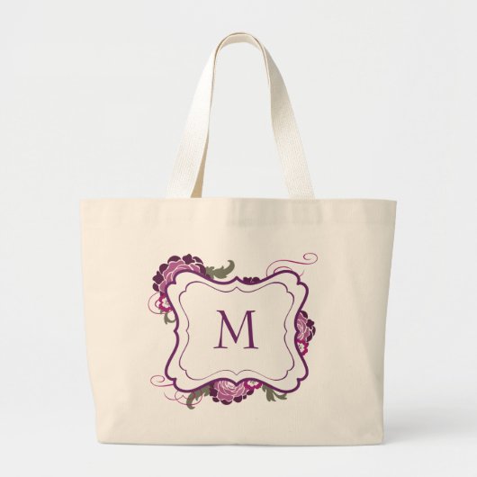 Grand Tote Bag Monogramme Fourre-tout //la collection de bouquet (Devant)