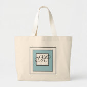 Grand Tote Bag Monogramme initial classique (Devant)