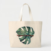 Grand Tote Bag Monogramme l Nature vous aime l Tropical (Devant)