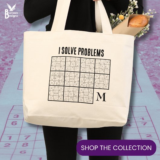 Grand Tote Bag Monogramme Sudoku