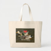 Grand Tote Bag Montagnes de canards. (Devant)