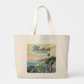 Grand Tote Bag Montecito California Père Noël Barbara Coastline (Dos)