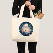 Grand Tote Bag Moon Flower Design (Devant (produit))