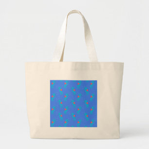 Grand Tote Bag Motif Blue Seahorse