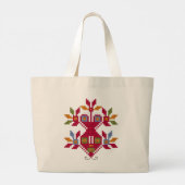 Grand Tote Bag Motif bulgare traditionnel (Dos)