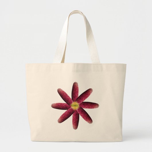 Grand Tote Bag Motif de Corne rouge (Devant)