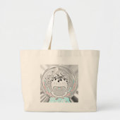 Grand Tote Bag Motif de flore urbaine moderne (Devant)