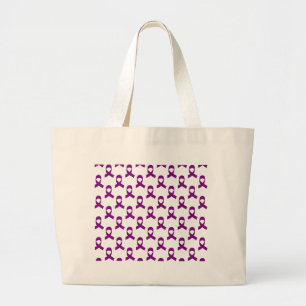 Grand Tote Bag Motif de ruban violet