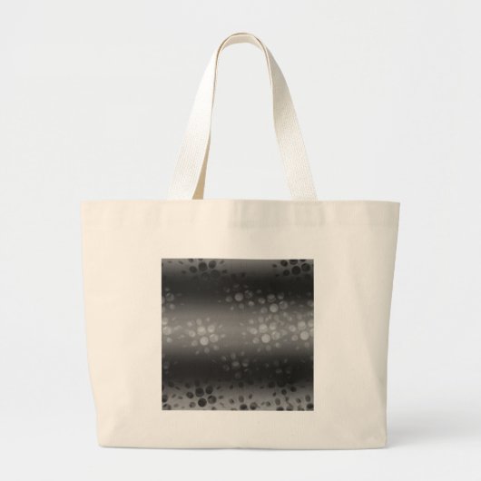 Grand Tote Bag Motif des éclats pointus - Noir, Gris, Blanc (Devant)