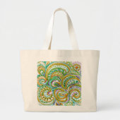 Grand Tote Bag Motif d'Imaginaire d'art populaire (Devant)