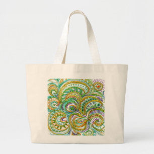 Grand Tote Bag Motif d'Imaginaire d'art populaire