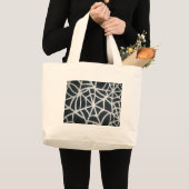 Grand Tote Bag Motif géométrique Gras noir et blanc Spider Web (Devant (produit))