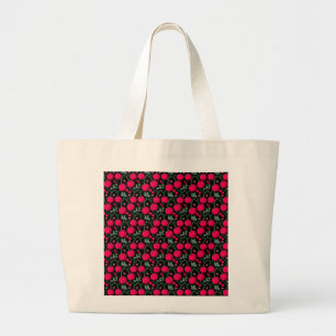 Grand Tote Bag Motif joli de cerise Cerise rouge sans couture