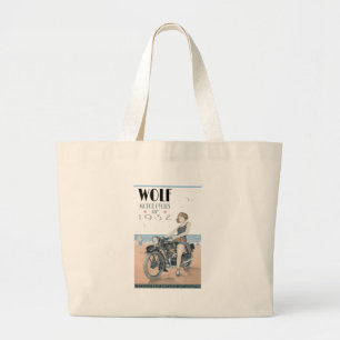 Grand Tote Bag Motocyclette Wolf