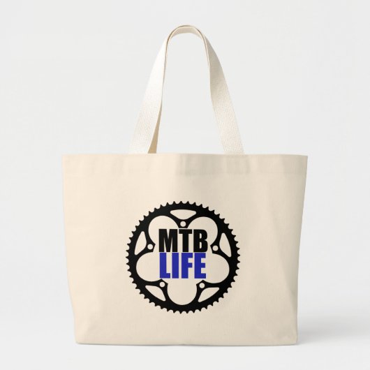 Grand Tote Bag Mountain Bike Life (Devant)