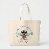 Grand Tote Bag Moustique en chemise tropicale (Devant)