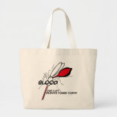 Grand Tote Bag moustique favorisant des dons du sang (Devant)