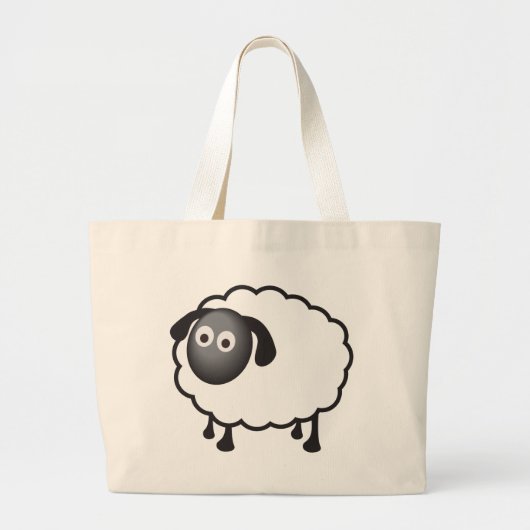 Grand Tote Bag Moutons blancs (Devant)