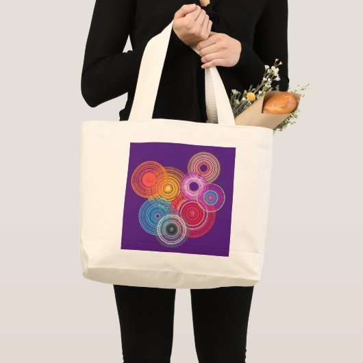 Grand Tote Bag Multicolored circles (Devant (produit))