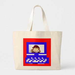 Grand Tote Bag MUSEUM Série Artiste Images Computer StrawGirl