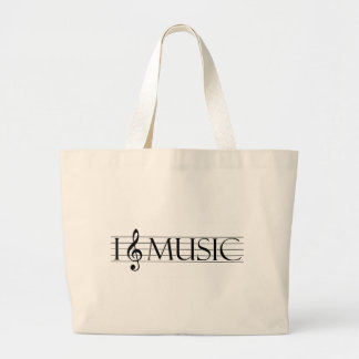 Grand Tote Bag musique 2 du coeur i
